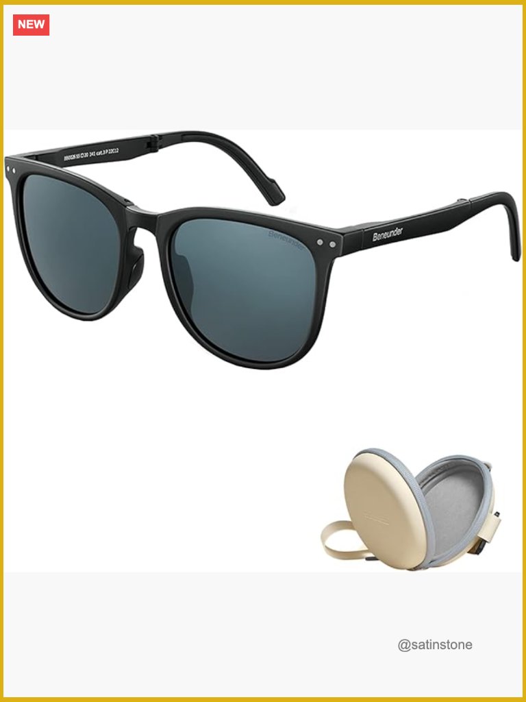 Polarized Folding Sunglasses Uv400 Protection Lightweight Tr90 Nylon